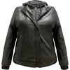 S P Y M Womens Removable Hooded Faux Leather Jackets